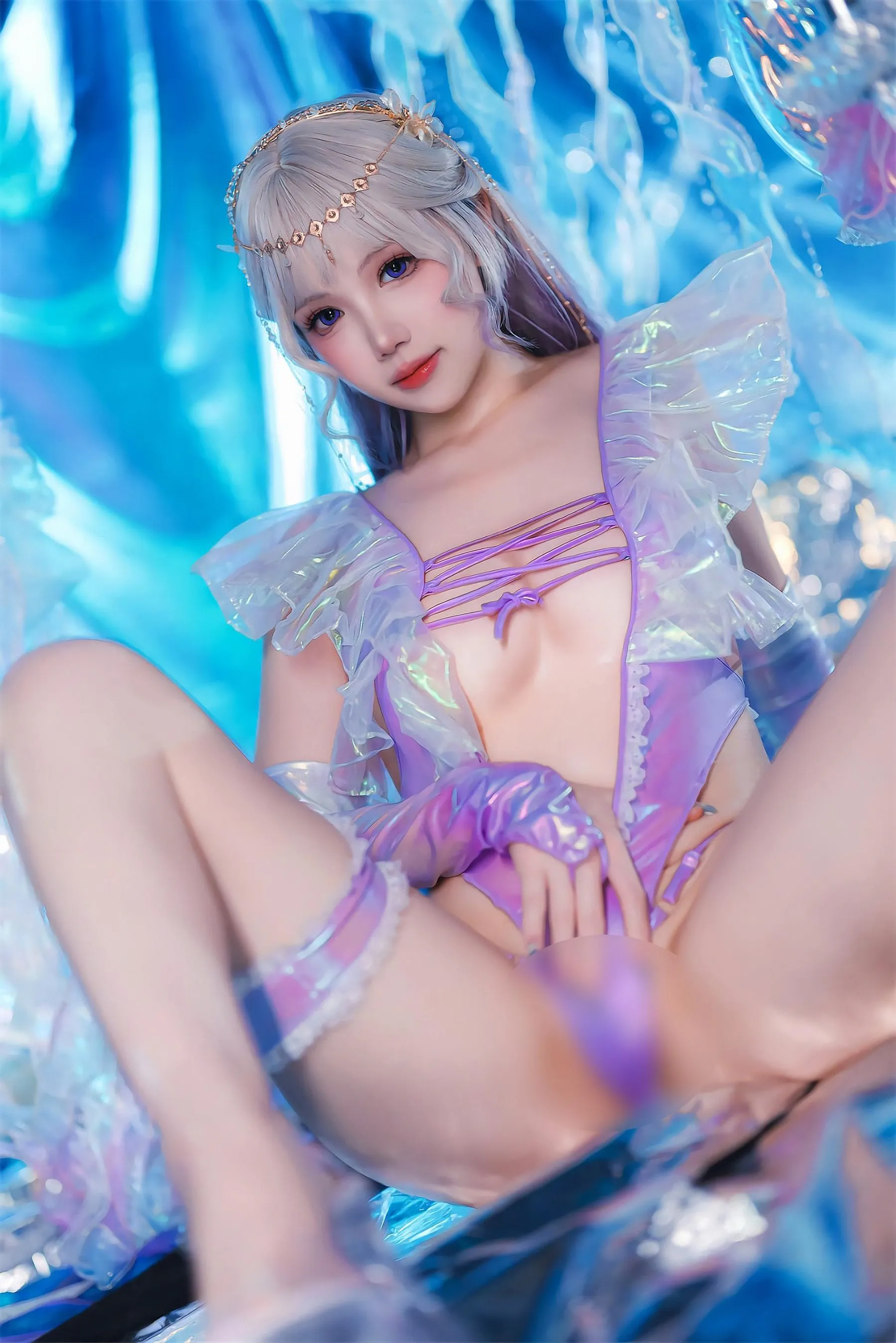 雪晴Astra – NO.40 水母镭射泳衣 [72P]插图5